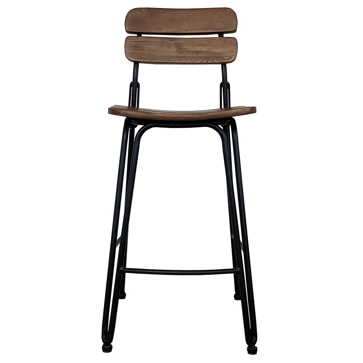 天然木ニレ無垢集成材　カウンターチェア (MBR)   【5年保証】