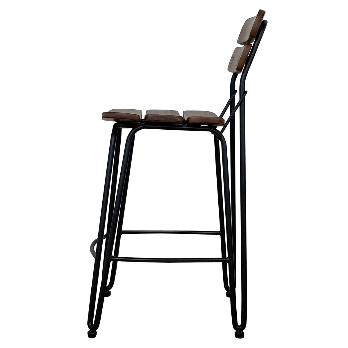 天然木ニレ無垢集成材　カウンターチェア (MBR)   【5年保証】