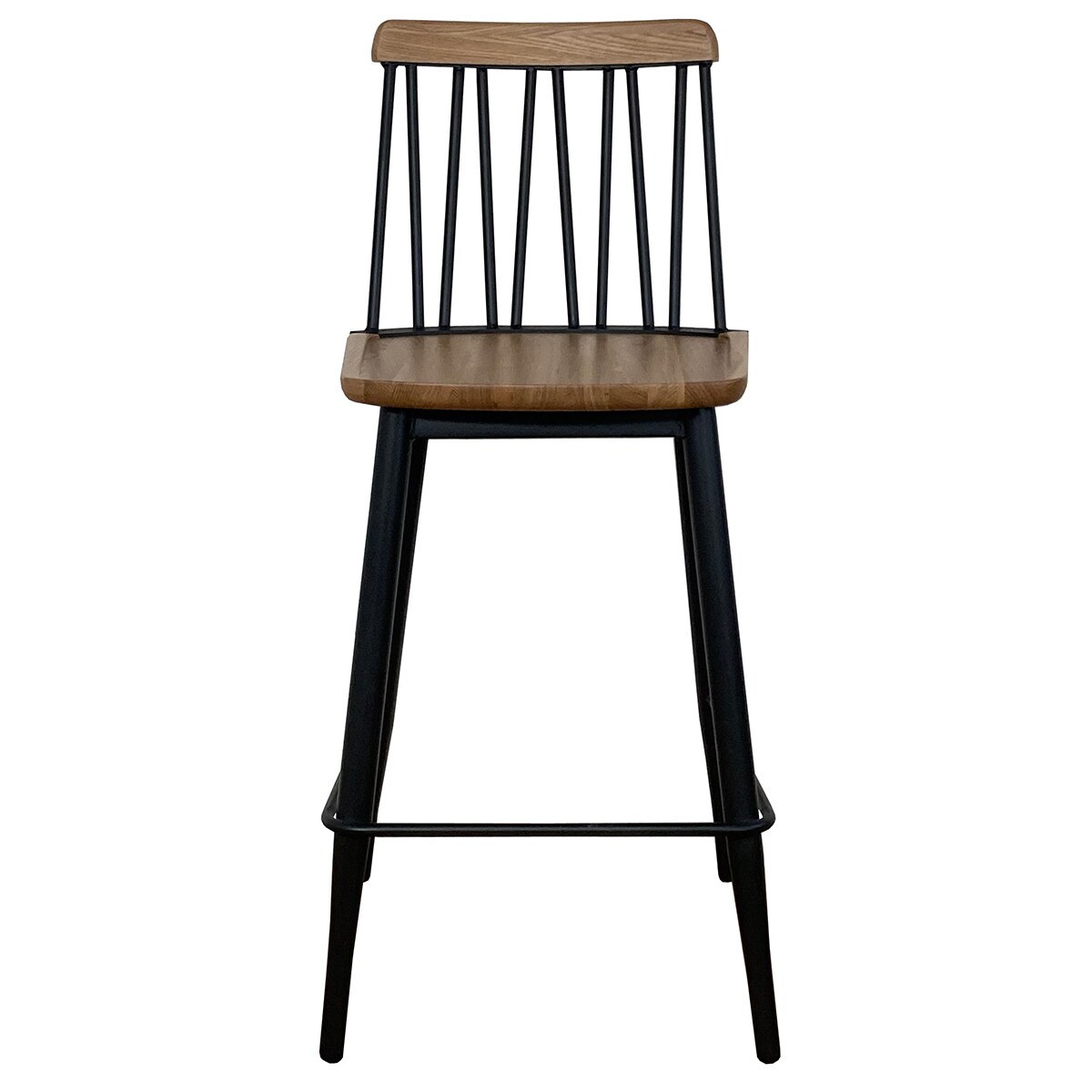 天然木ニレ無垢集成材　カウンターチェア (NA)   【5年保証】