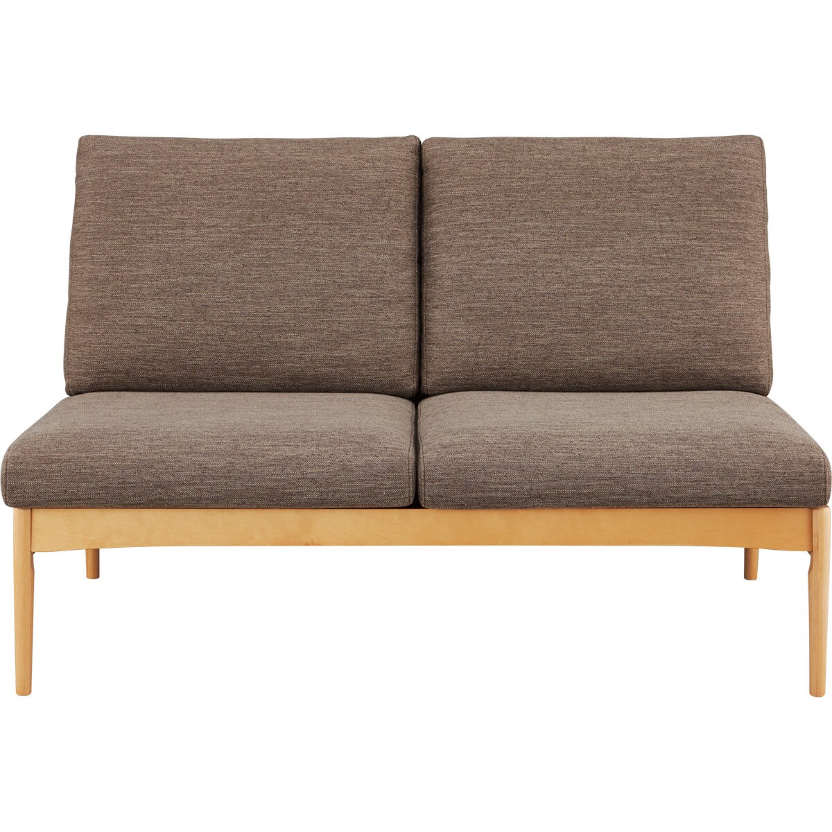 布張り2人掛けリビングソファ(HA302 LBR/BR)　　 【配送員設置商品】