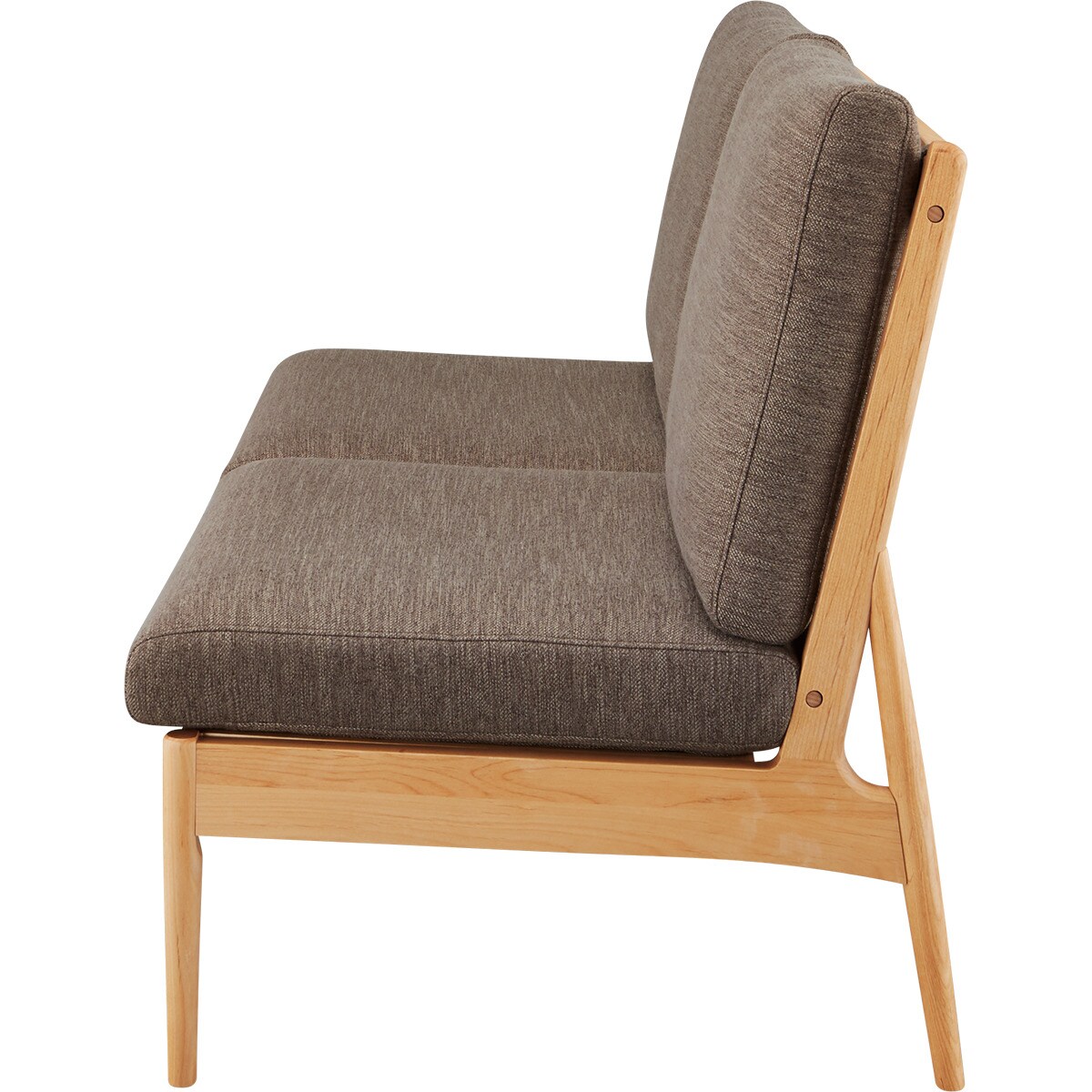 布張り2人掛けリビングソファ(HA302 LBR/BR)　　 【配送員設置商品】