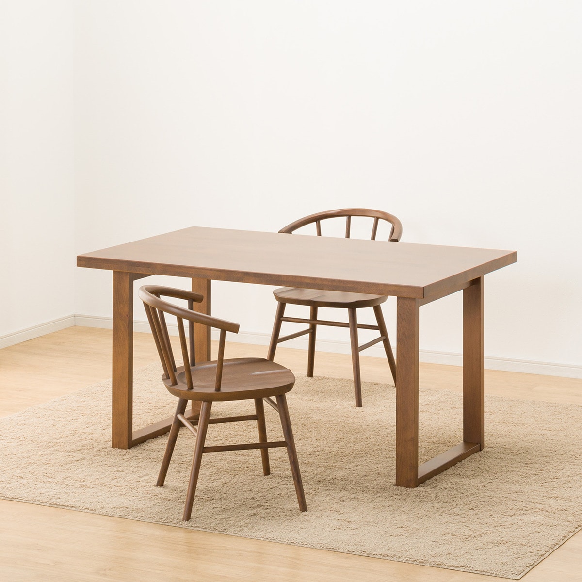 ダイニングテーブル3点セット (NコレクションT-06U 135 MBR/C-53 MBR)  【配送員設置商品】 【5年保証】