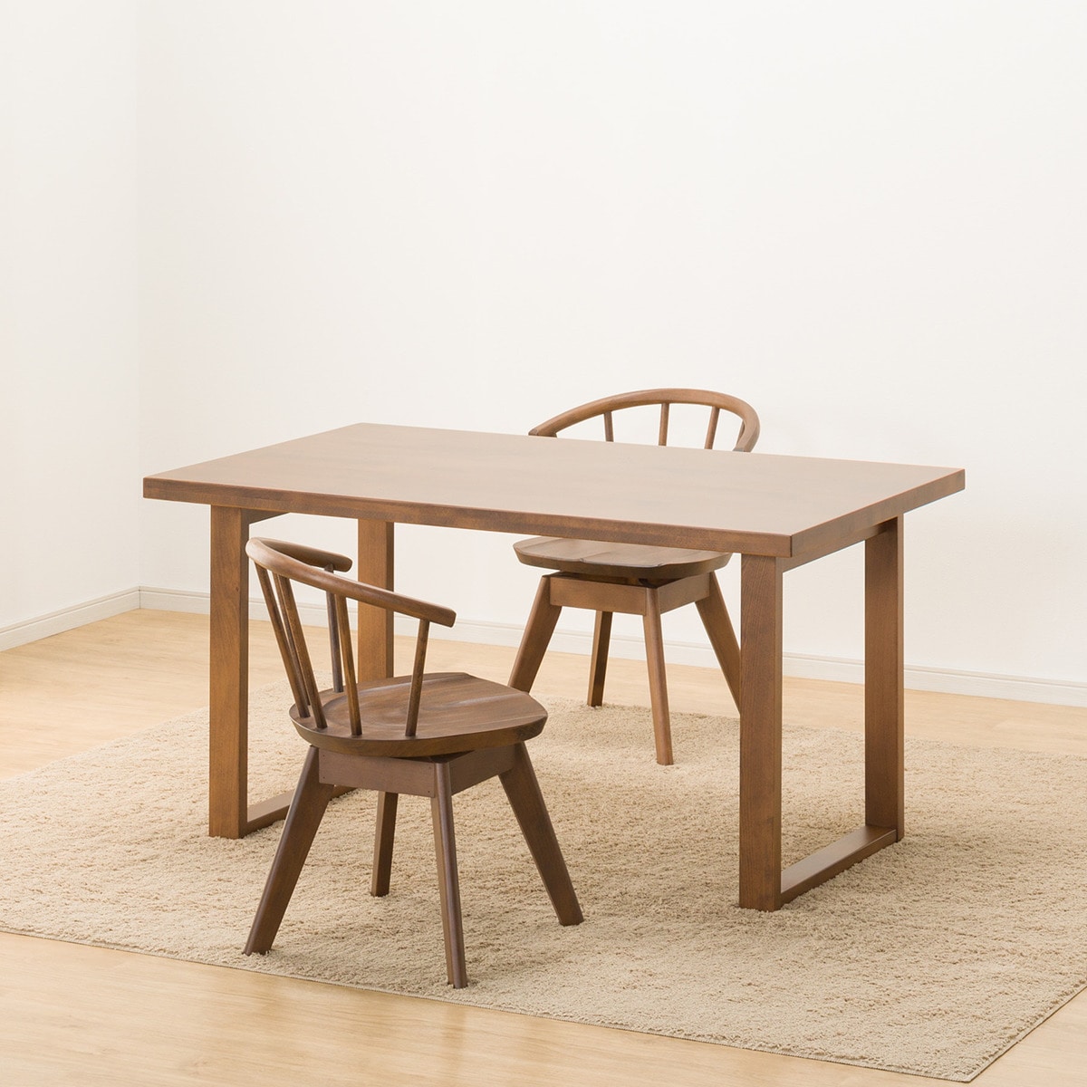 ダイニングテーブル3点セット (NコレクションT-06U 135 MBR/C-53S MBR)  【配送員設置商品】 【5年保証】