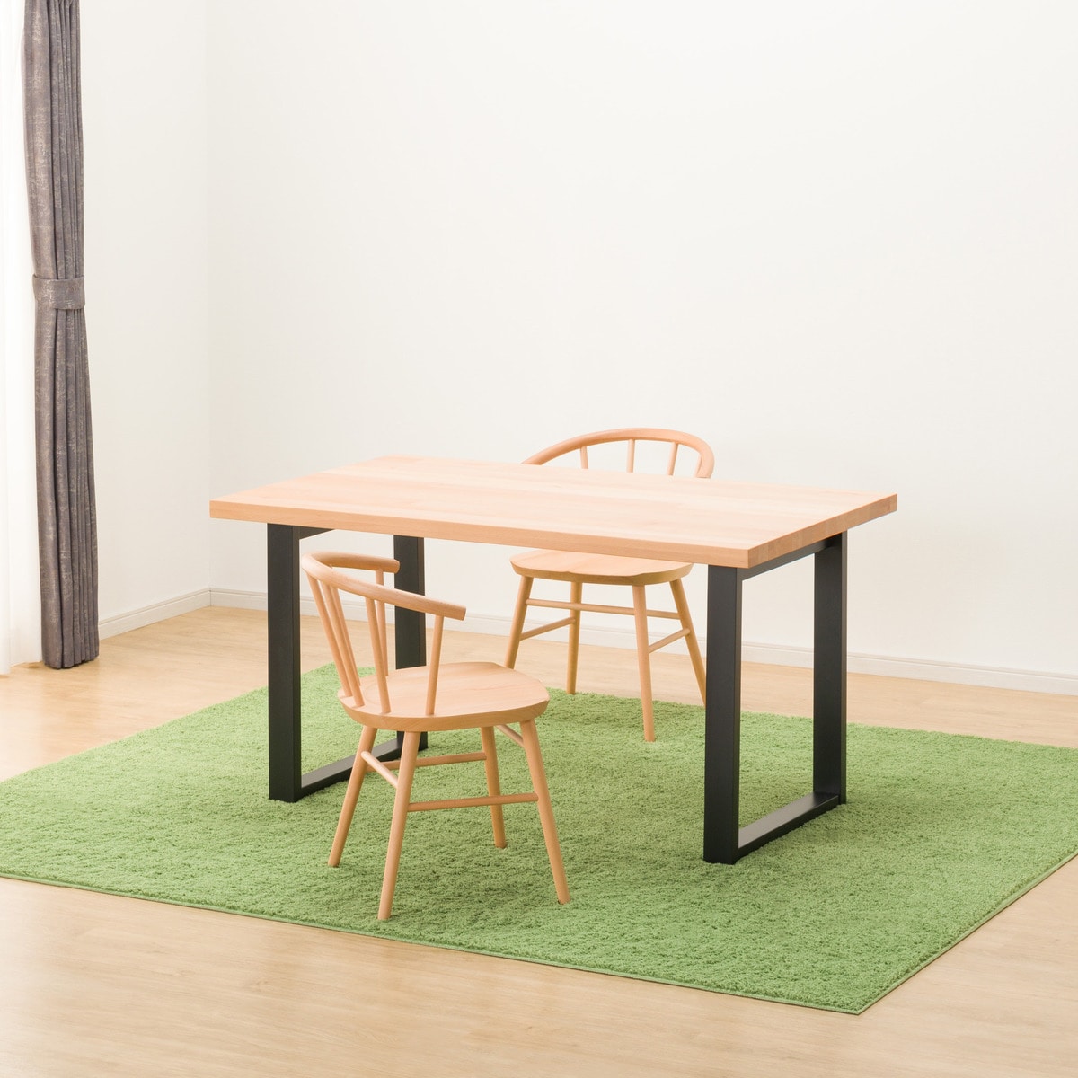 ダイニングテーブル3点セット (NコレクションT-06U 135 NA/BK/C-53 NA)  【配送員設置商品】 【5年保証】