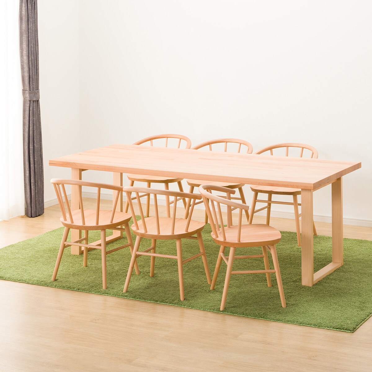 ダイニングテーブル7点セット (NコレクションT-06U 200 NA/C-53 NA)  【配送員設置商品】 【5年保証】