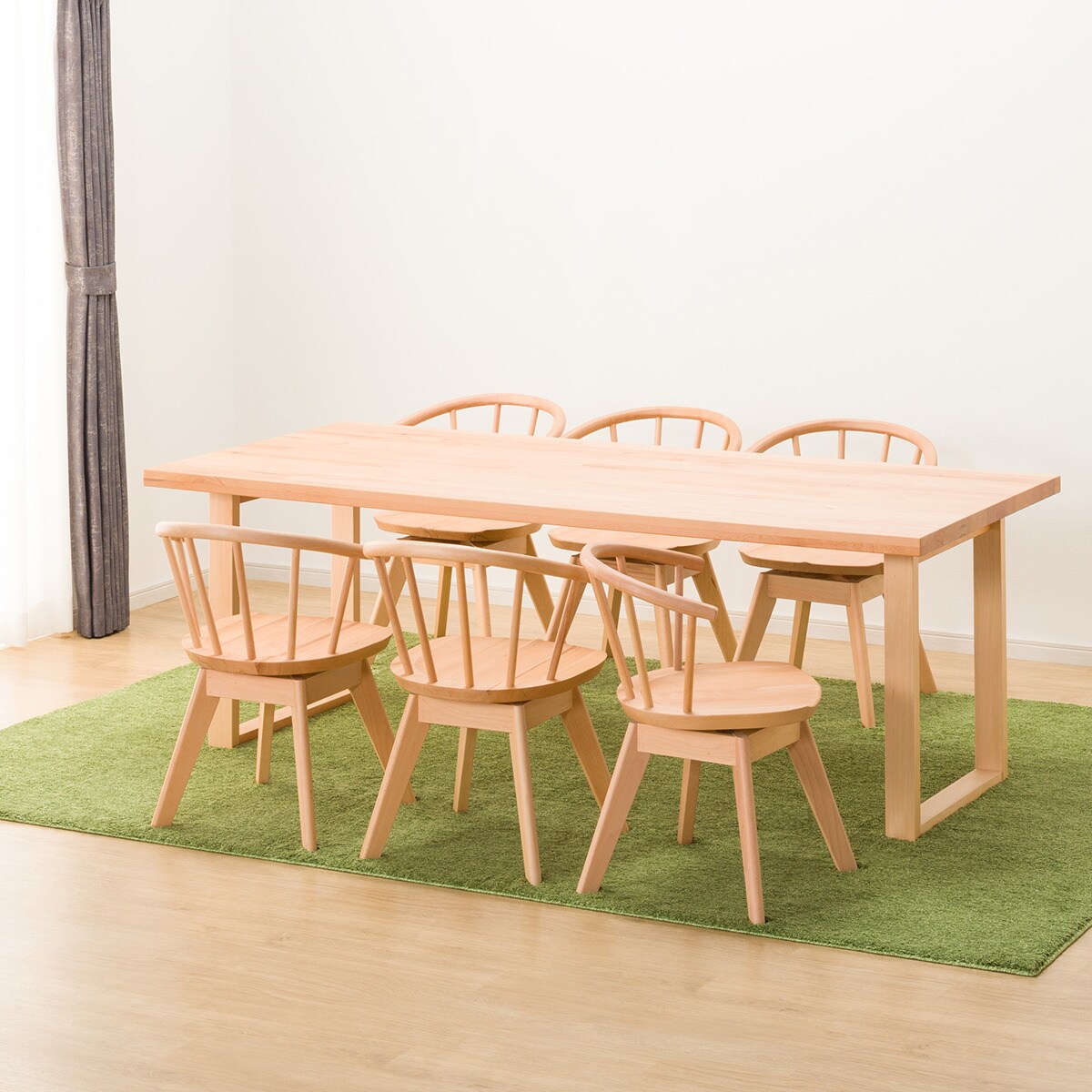 ダイニングテーブル7点セット (NコレクションT-06U 200 NA/C-53S NA)  【配送員設置商品】 【5年保証】