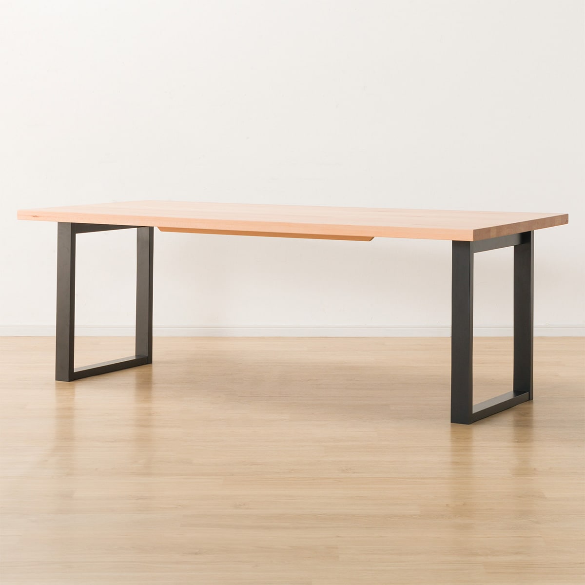 ダイニングテーブル7点セット (NコレクションT-06U 200 NA/BK/C-53S NA)  【配送員設置商品】 【5年保証】