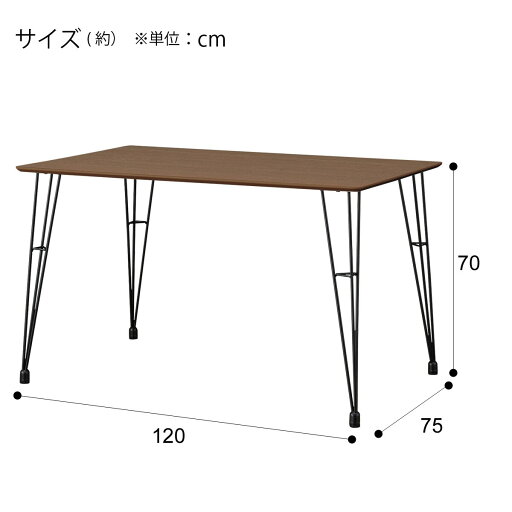【エントリーでP5】 ダイニングテーブル (クーボ3 120 MBR/BK)   【5年保証】