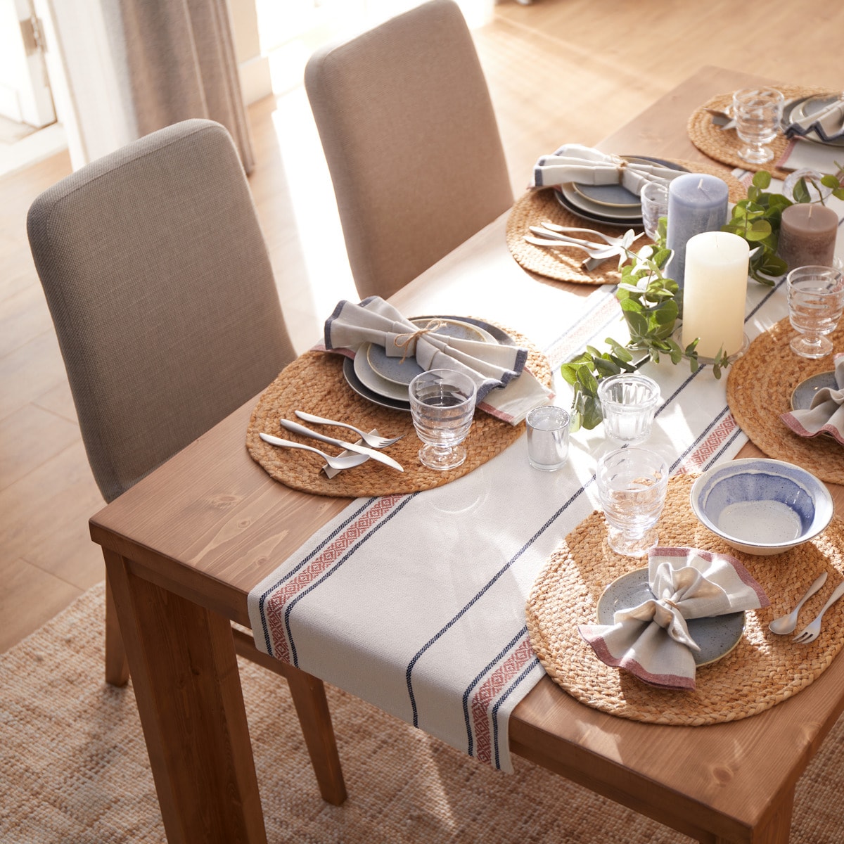 ダイニングテーブルセット ANM001DT LBR (Living in Comfort)  【配送員設置商品】 【5年保証】