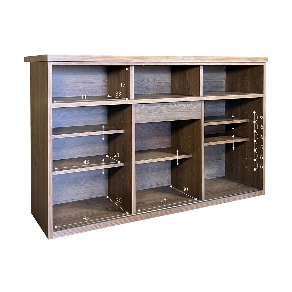 [幅139cm] たっぷり収納のバーカウンター(139cm幅 BR色）  【配送員設置】 【5年保証】