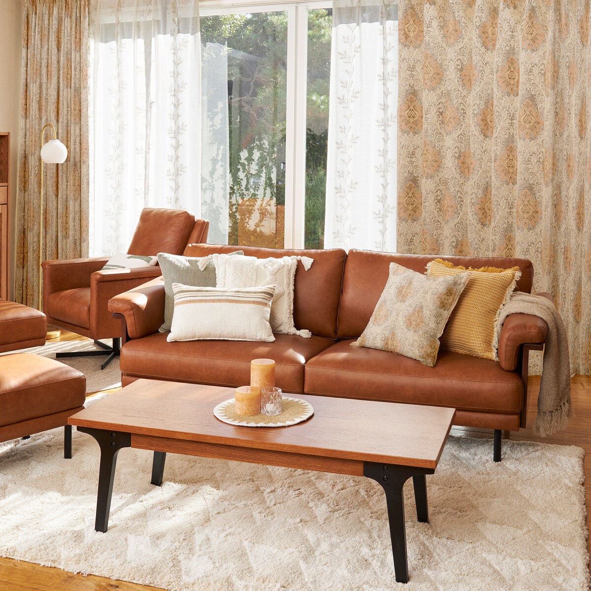 裏地付き遮光2級・遮熱カーテン(PK026 ベージュ)