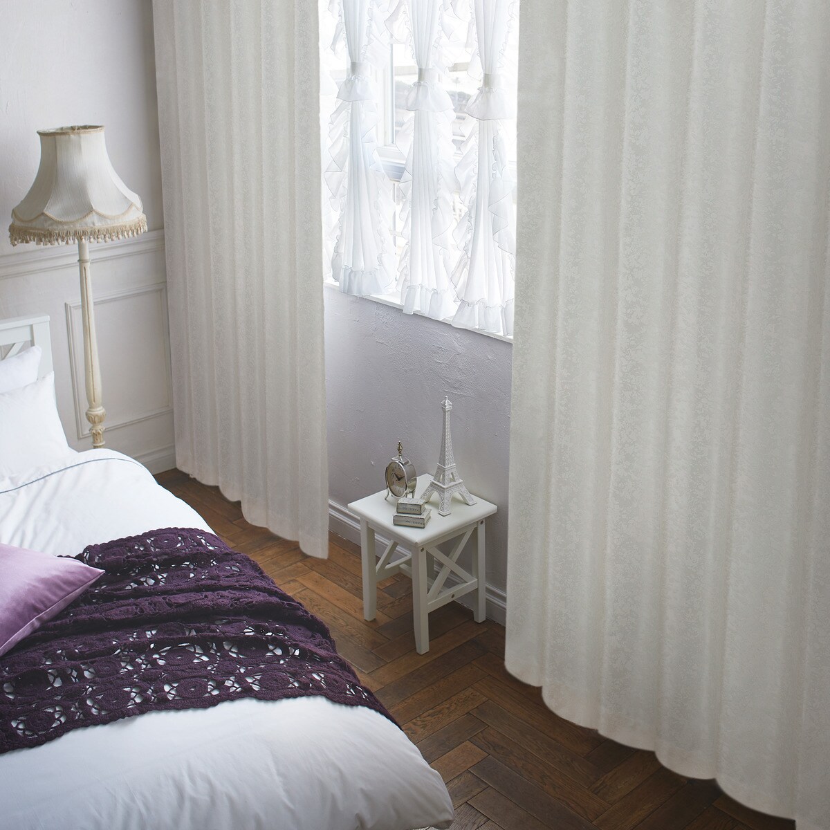 裏地付き遮光2級・遮熱カーテン(PK035 ホワイト)