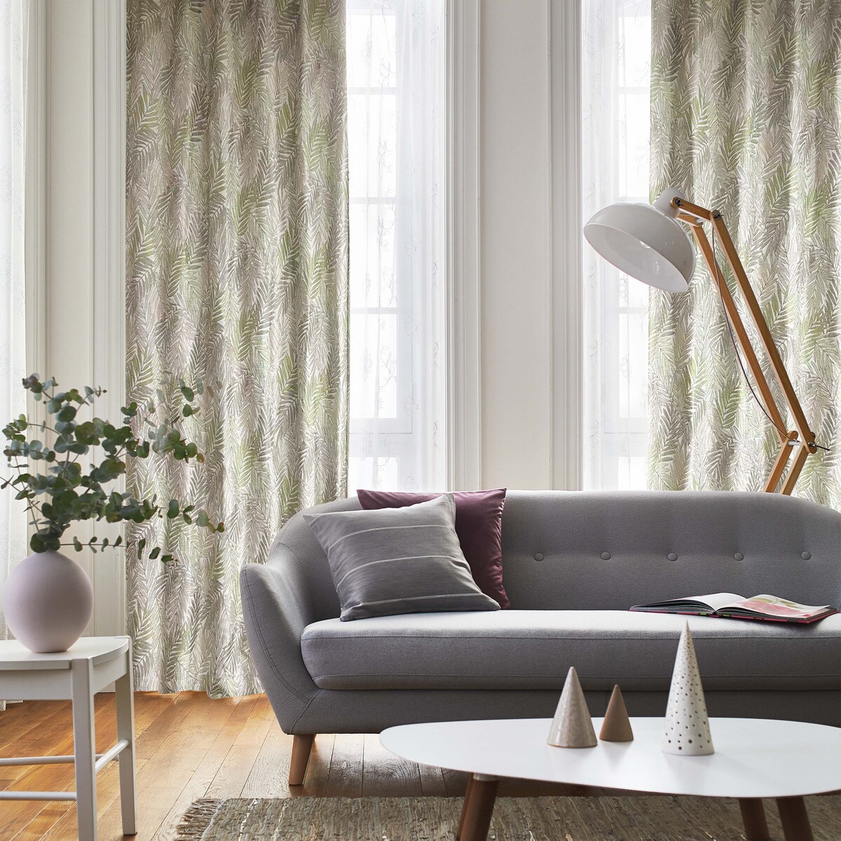 裏地付き遮光2級・遮熱カーテン(PK061 GR)