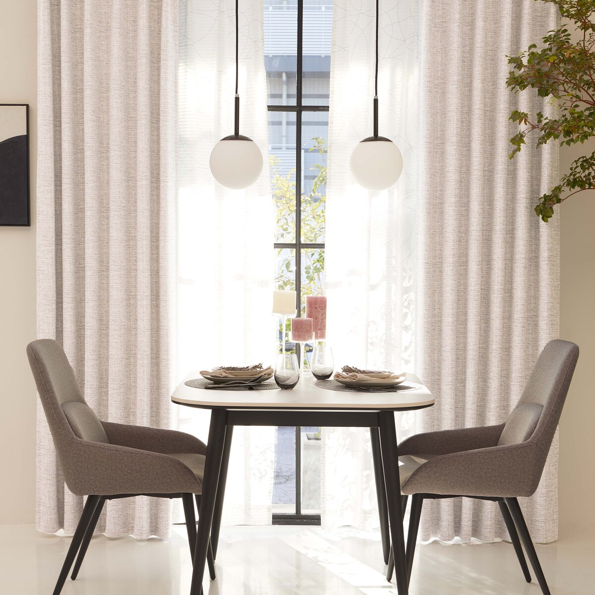 裏地付き遮光3級・遮熱カーテン(PK063)