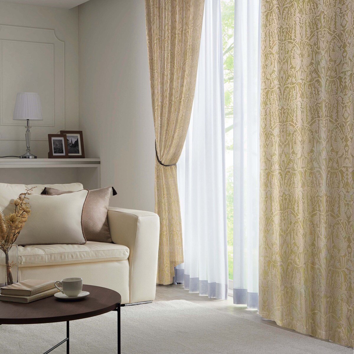 裏地付き遮光2級・遮熱カーテン(PK133 YE)