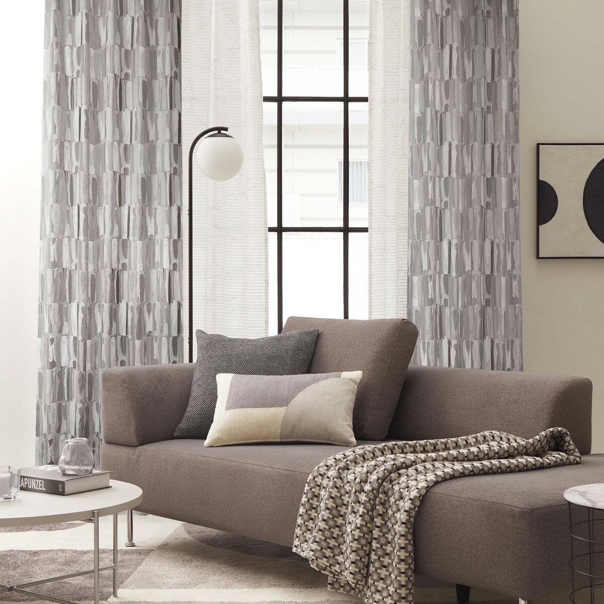 裏地付き遮光1級・遮熱カーテン(PK145 GY)