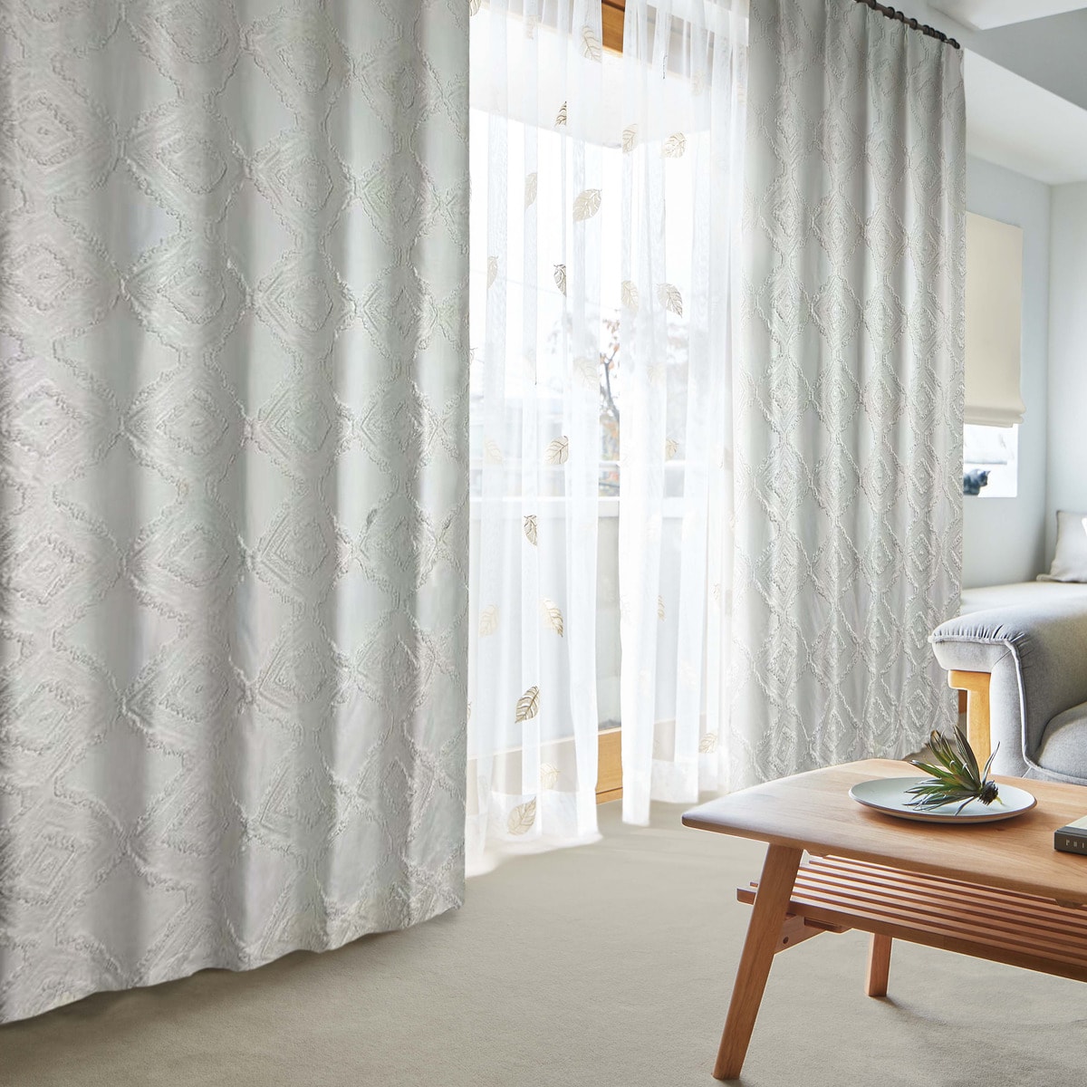 裏地付き遮光2級・遮熱カーテン(PK068)