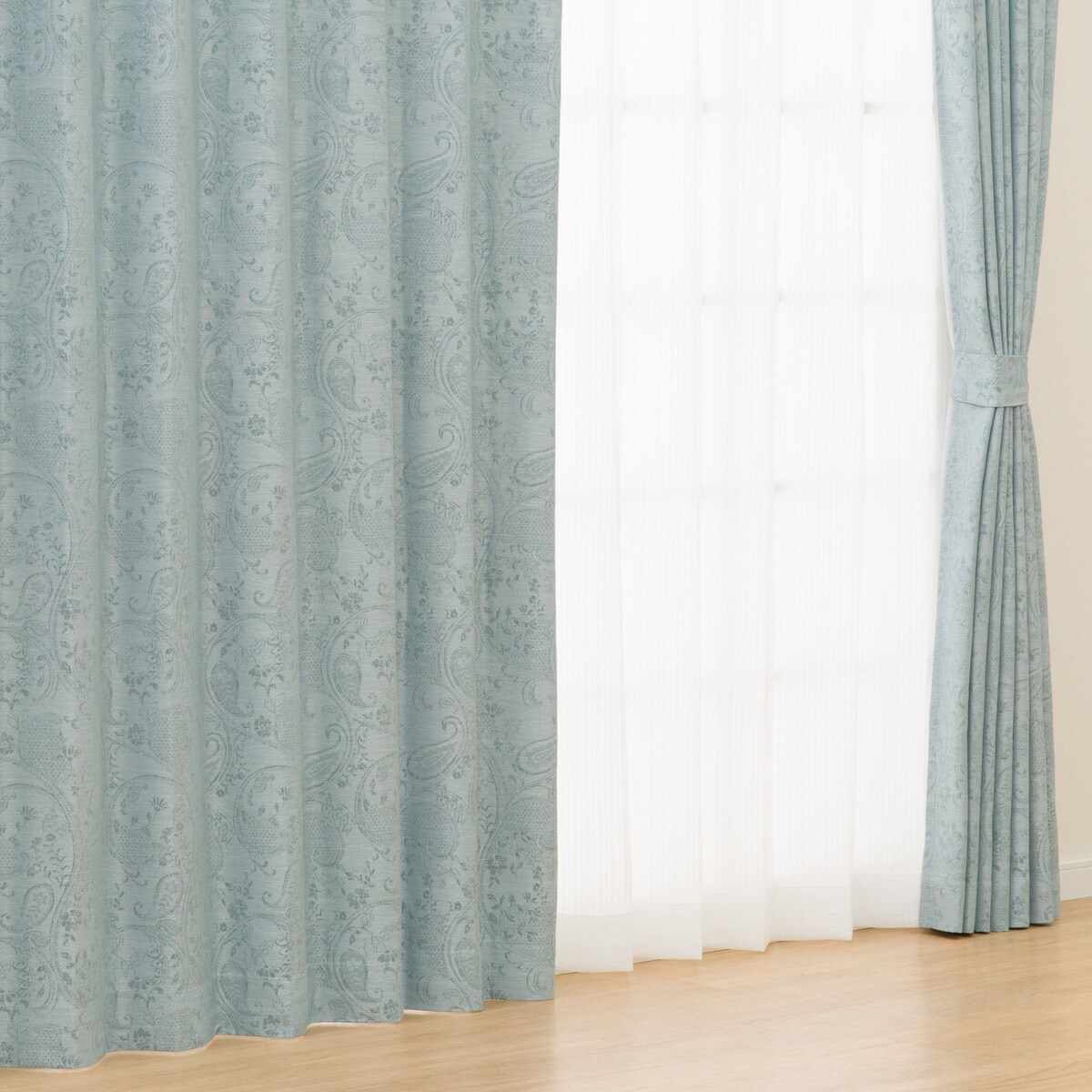 裏地付き遮光2級・遮熱カーテン(RK167 GR)