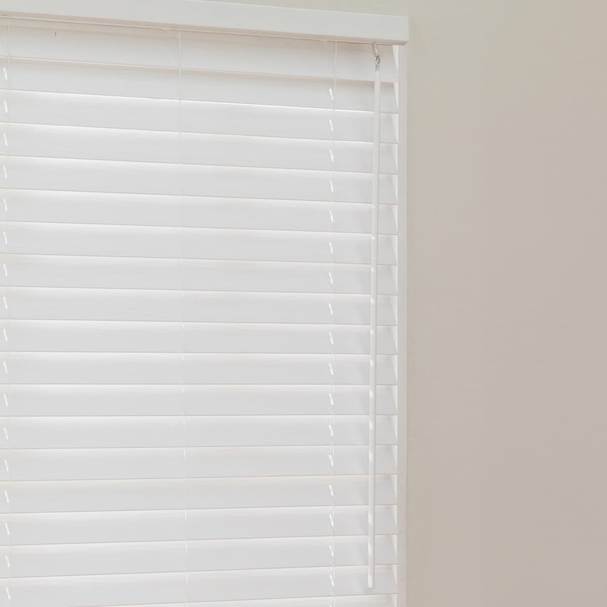 ひもなし簡単昇降 木目調ブラインド(WH)