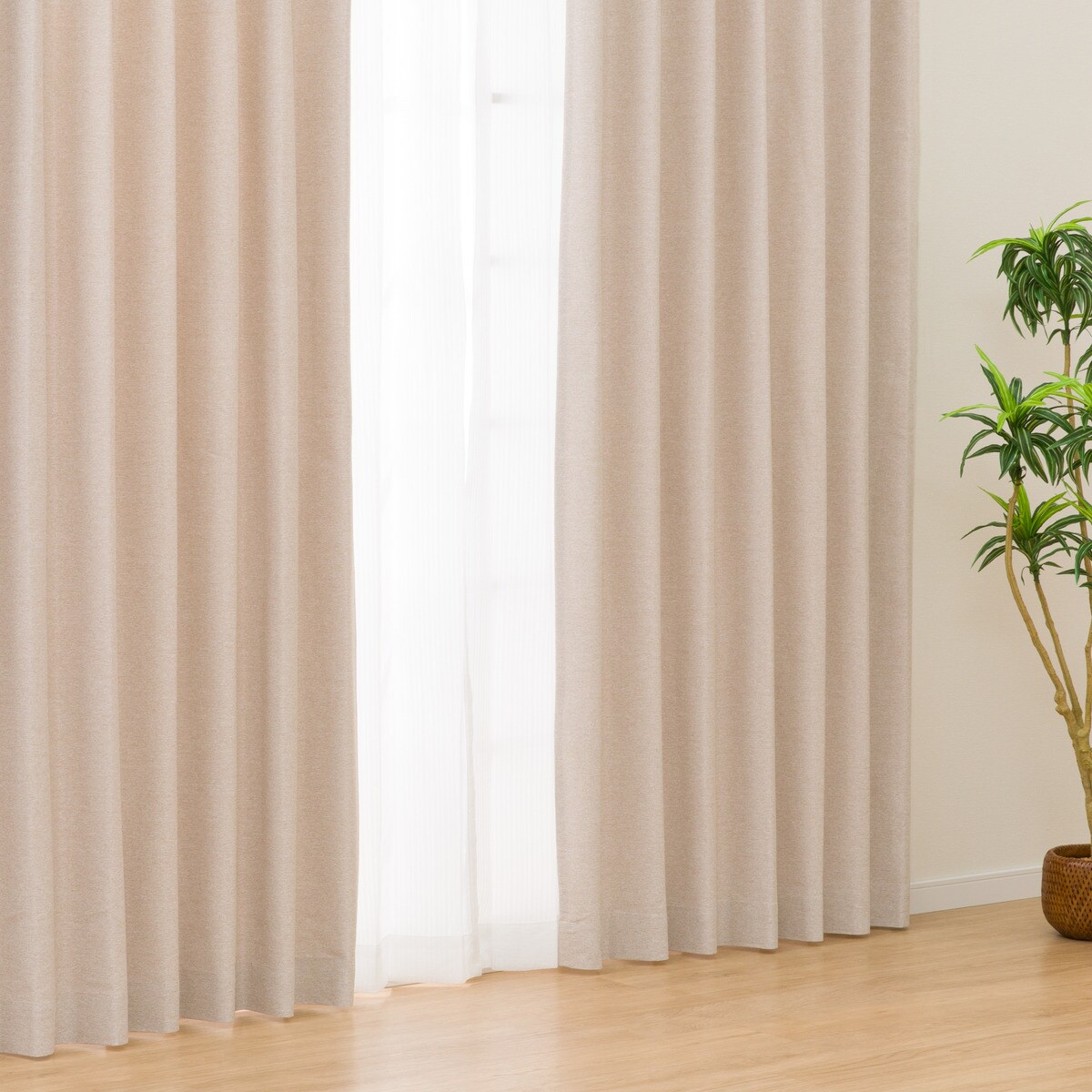 省エネ・節電にこだわった 遮光・遮熱・保温156サイズカーテン(BRD4003 ベージュ)　ニトリ 【メーカー直送・送料無料】