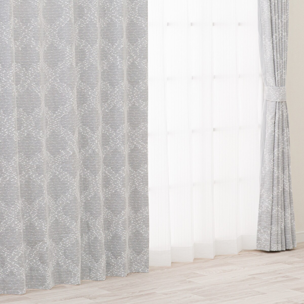 裏地付き遮光2級・遮熱ジャカードカーテン(PK215)