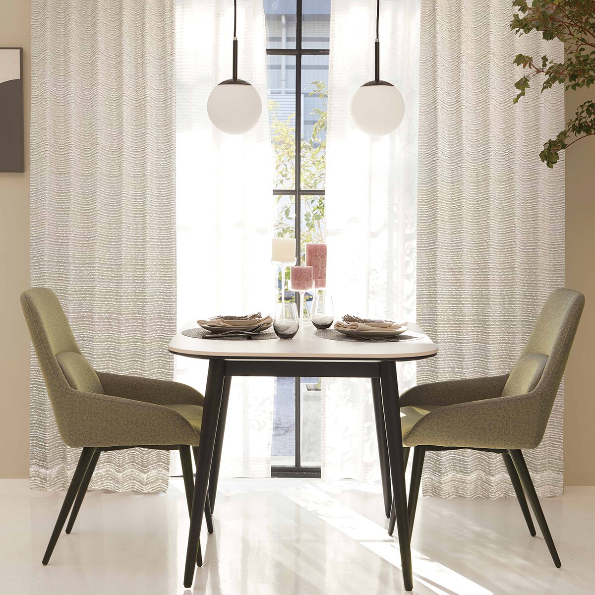 裏地付き遮光3級・遮熱カーテン(PK221 WH)