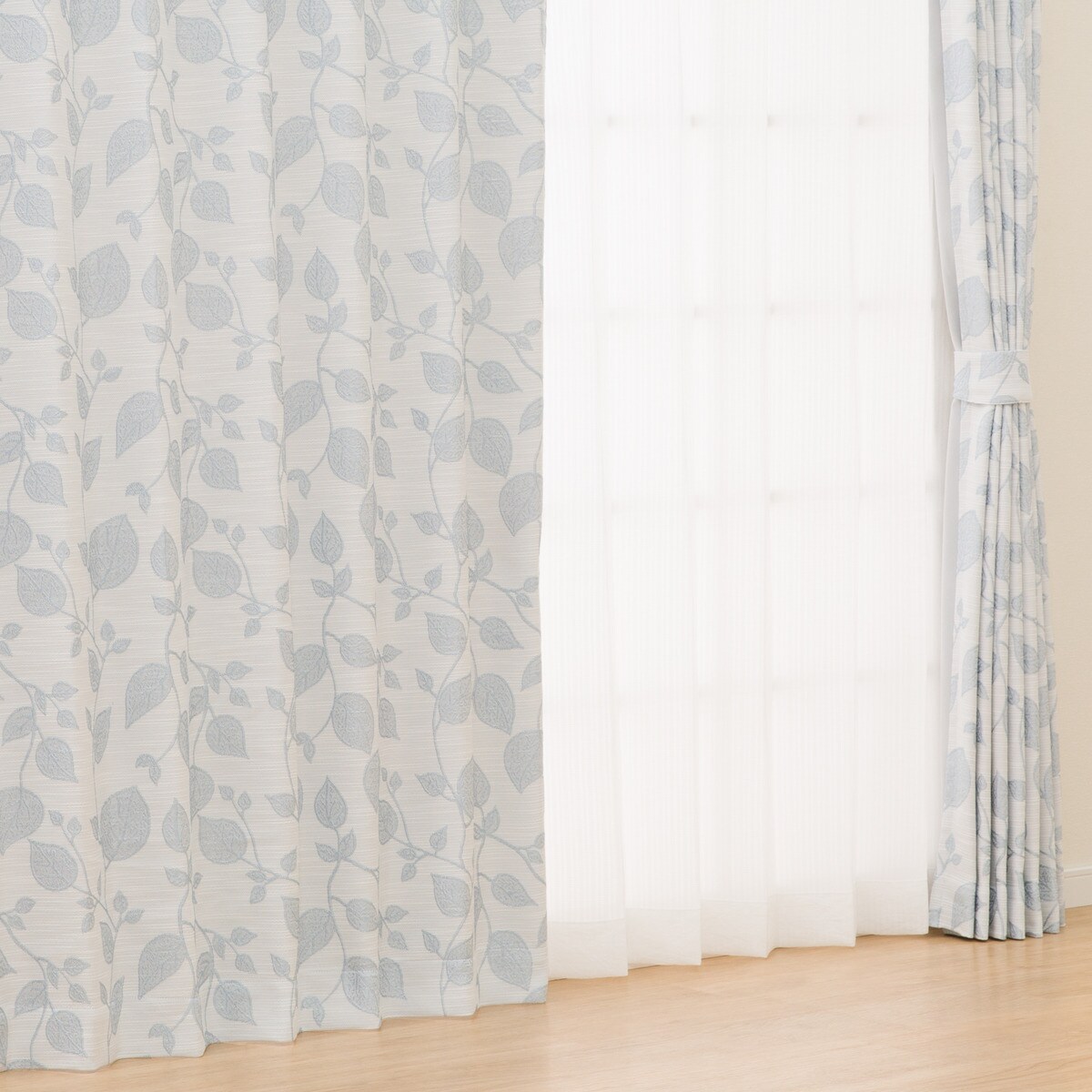 裏地付き遮光2級・遮熱カーテン(PK224 BL)