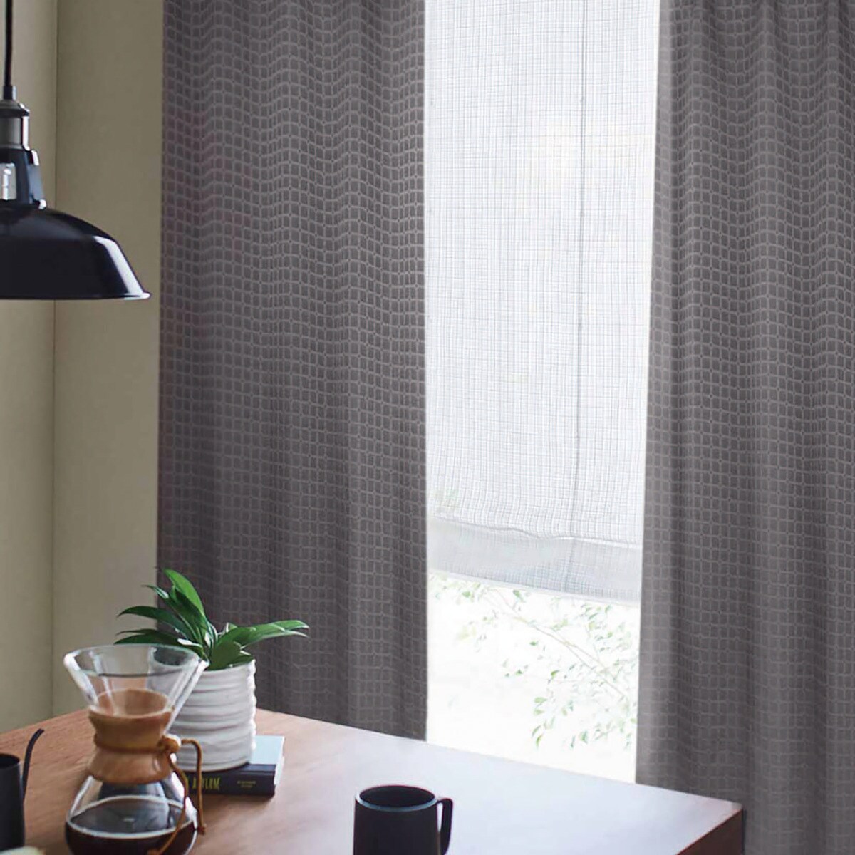 裏地付き遮光2級・遮熱・防炎カーテン(PK232)