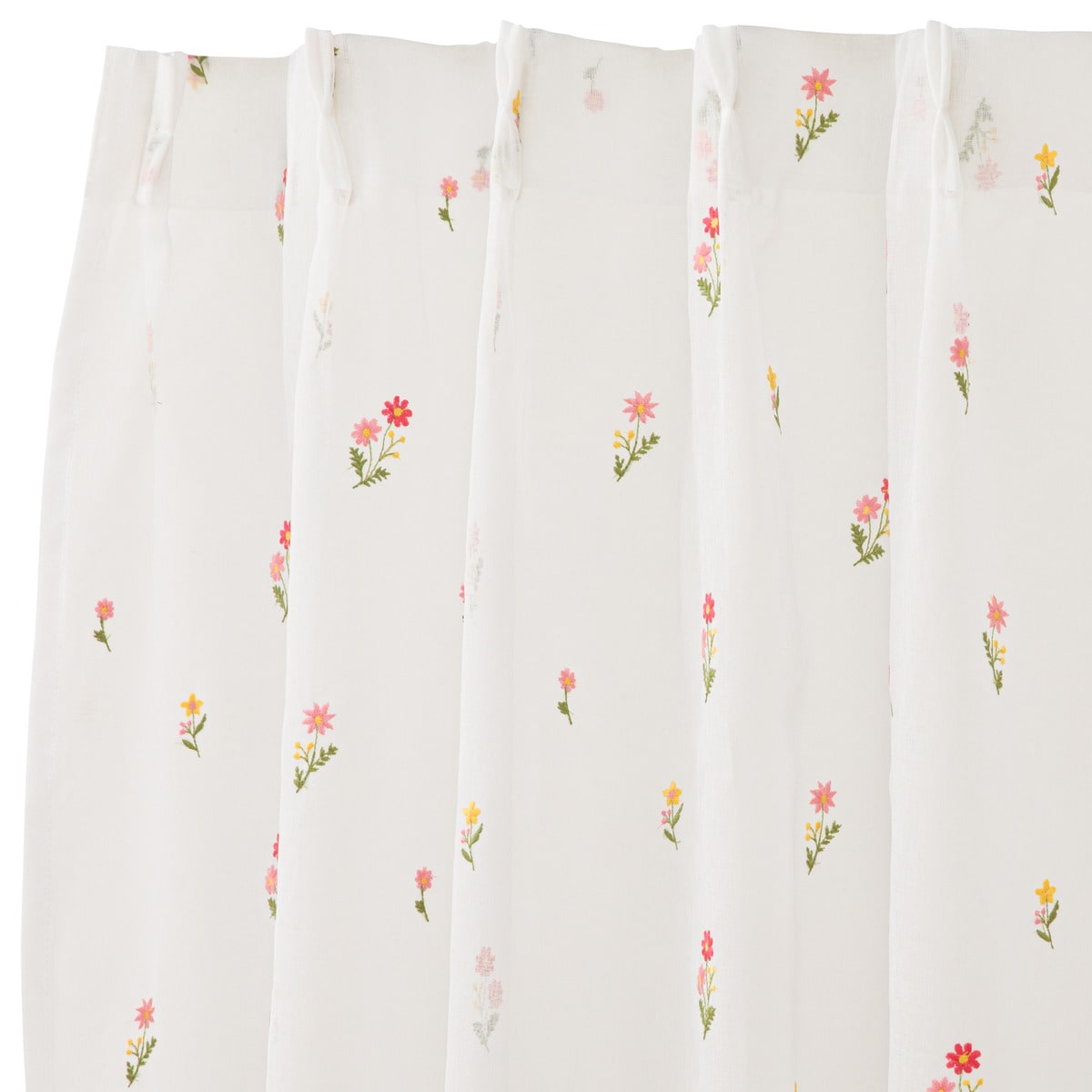 レースカーテン RL174 レッド