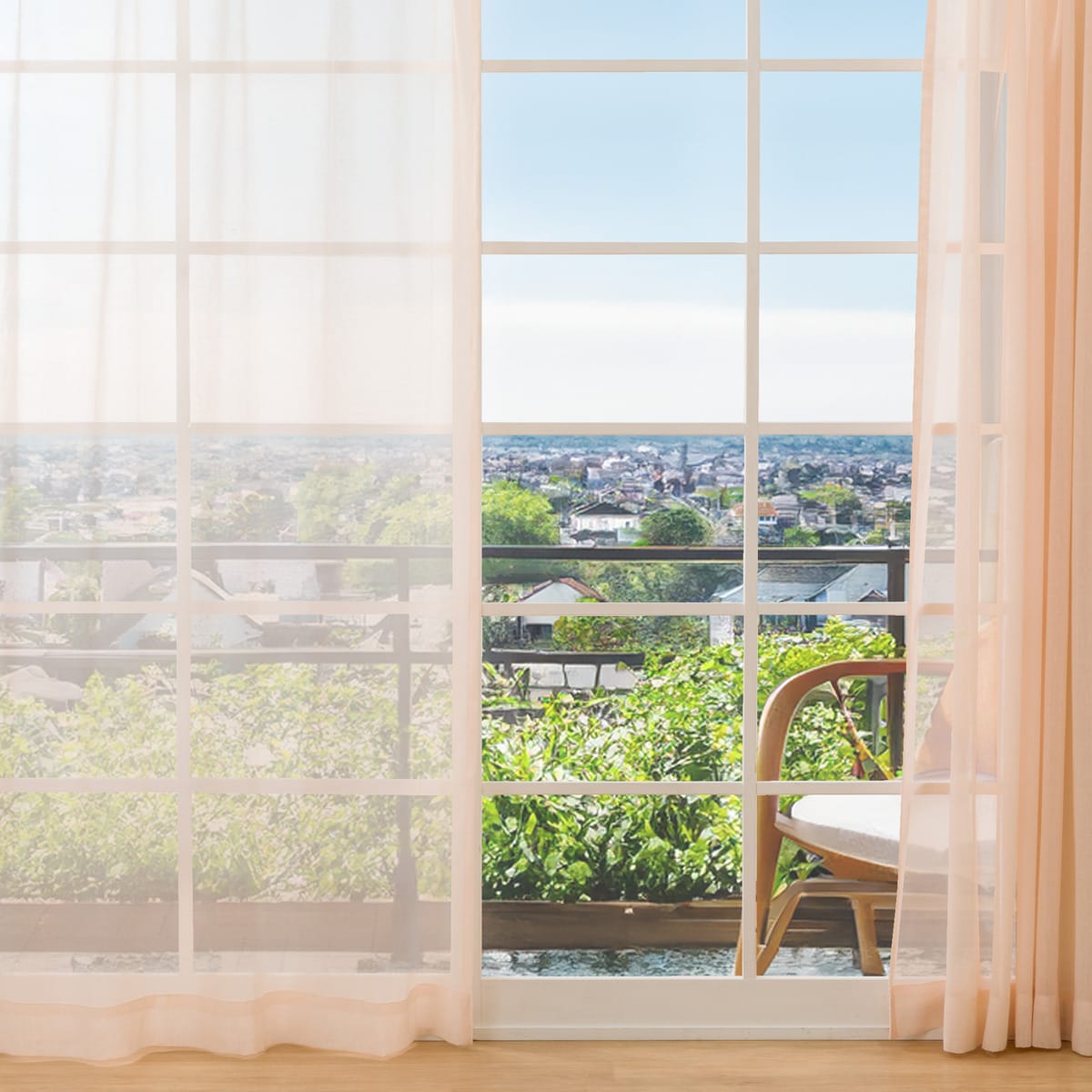 273サイズ天然素材風カラーレースカーテン(RFC0016　PI)【メーカー直送・】