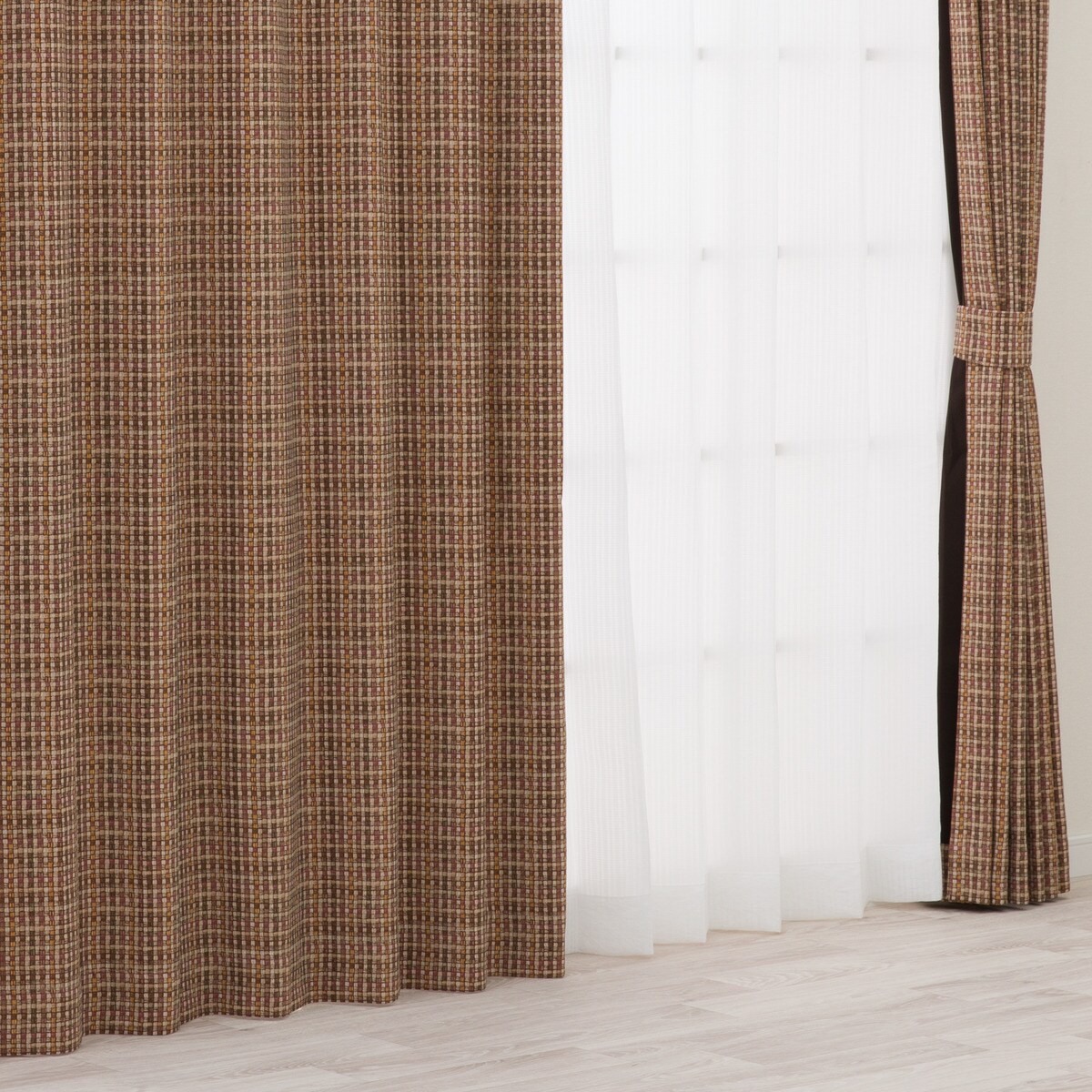 遮光1級カーテン(RD132 オレンジ)