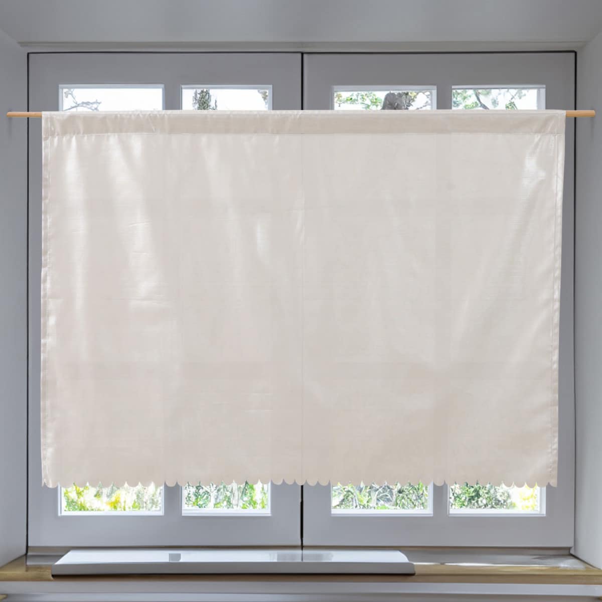 【UVカット・遮熱・保温・昼遮像】日除けに最適な遮熱カフェカーテン【メーカー直送・】