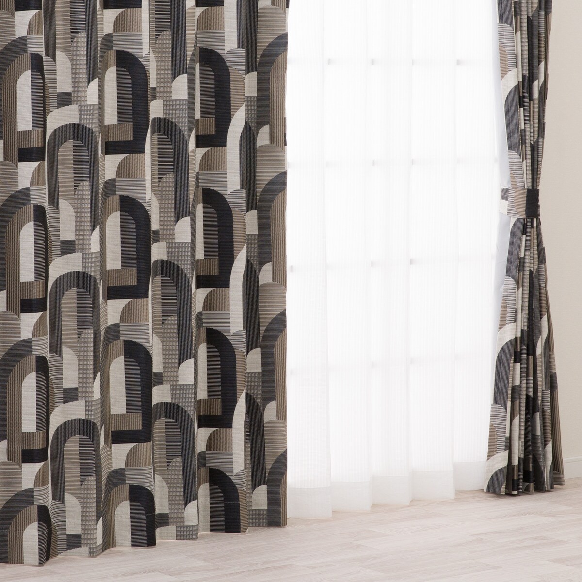 裏地付き遮光1級・遮熱ジャカードカーテン(PK252)