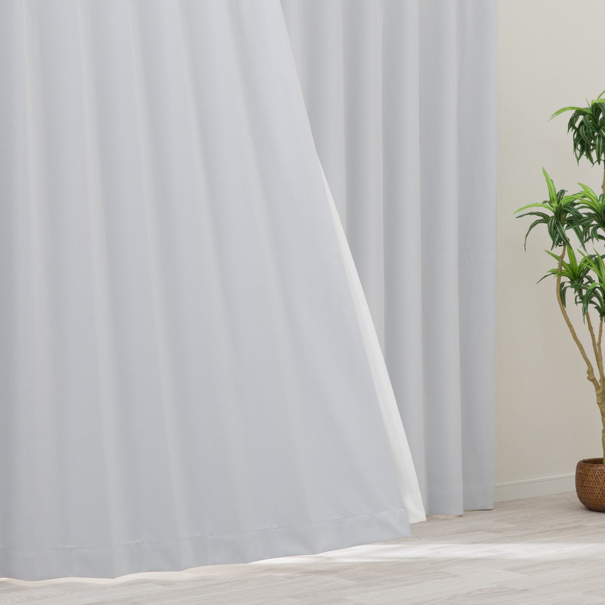 ニトリの【防炎セット】4枚セットカーテン　遮光2級・遮熱・保温・昼遮像・UVカット (WH-01)【メーカー直送・】(カーテン・レース)