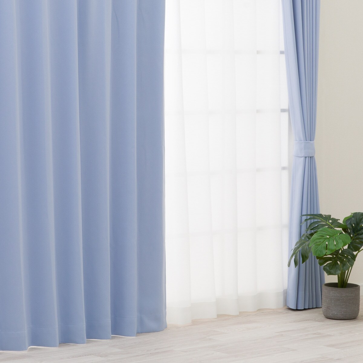 【防炎セット】4枚セットカーテン　遮光1級・遮熱・保温・昼遮像・UVカット (LV-50)【メーカー直送・】