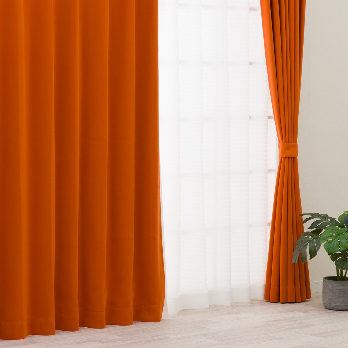 【防炎セット】4枚セットカーテン　遮光1級・遮熱・保温・昼遮像・UVカット (COR-19)【メーカー直送・】