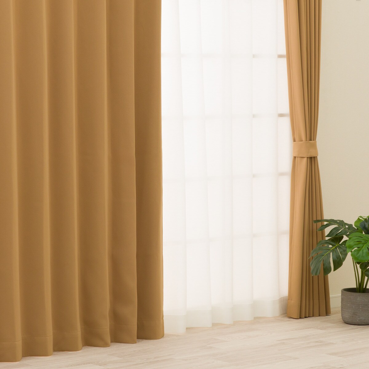 【防炎セット】4枚セットカーテン　遮光1級・遮熱・保温・昼遮像・UVカット (CRK-14)【メーカー直送・】