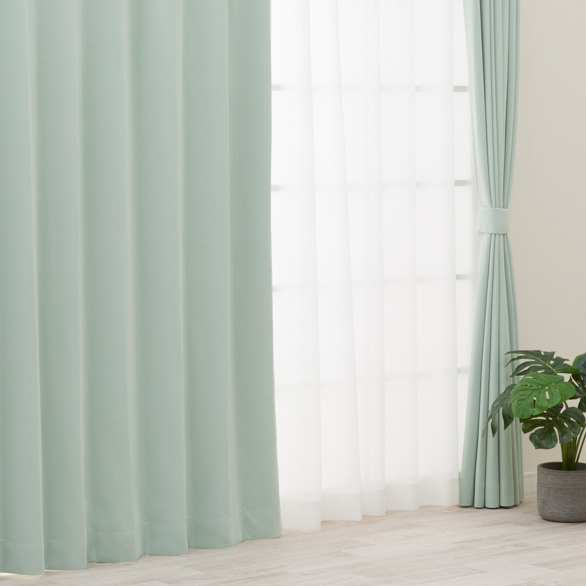 【防炎セット】4枚セットカーテン　遮光1級・遮熱・保温・昼遮像・UVカット (MIT-27)【メーカー直送・】