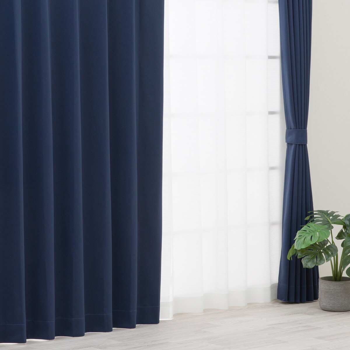 【防炎セット】4枚セットカーテン　遮光1級・遮熱・保温・昼遮像・UVカット (MBL-41)【メーカー直送・】