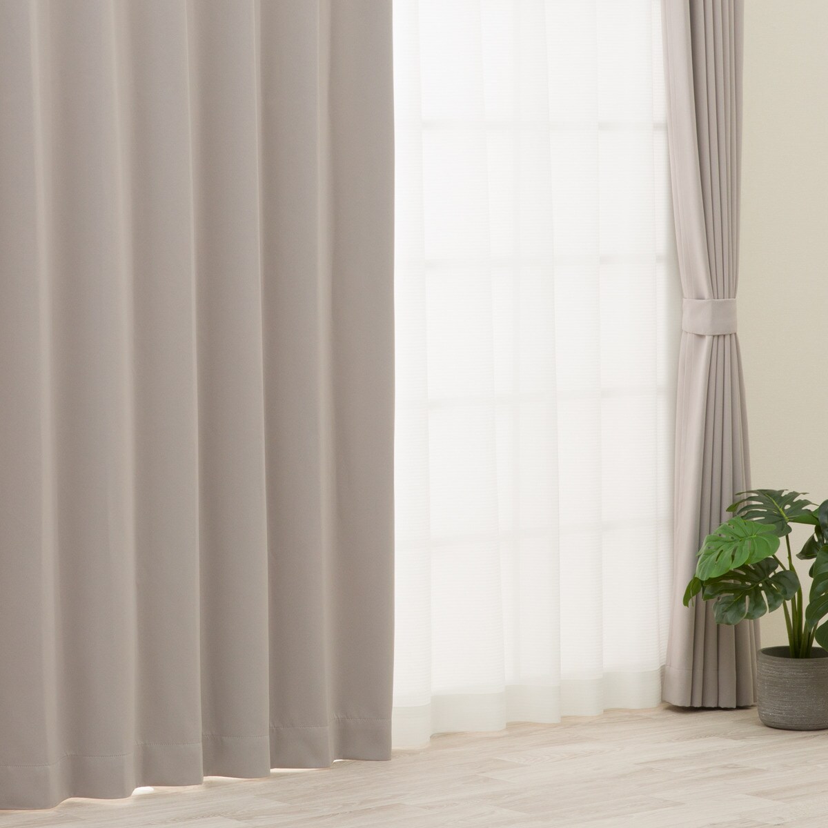 【防炎セット】4枚セットカーテン　遮光1級・遮熱・保温・昼遮像・UVカット (TP-07)【メーカー直送・】