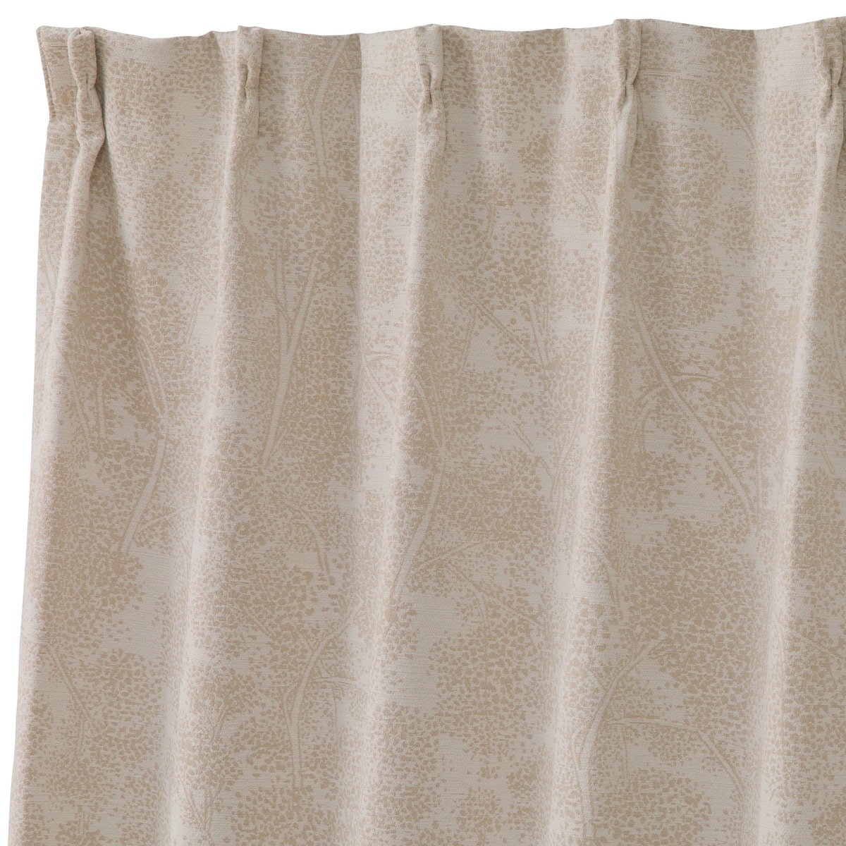 裏地付き遮光2級・遮熱ジャカードカーテン(PK274 ベージュ)