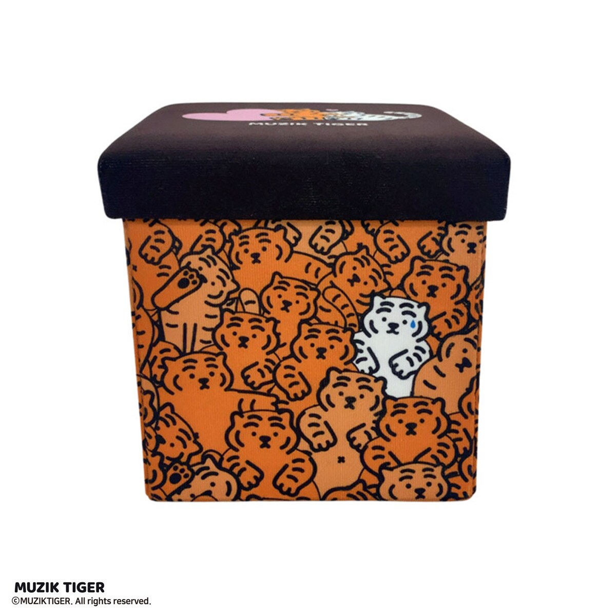 ムジークタイガー収納スツール(オレンジ)