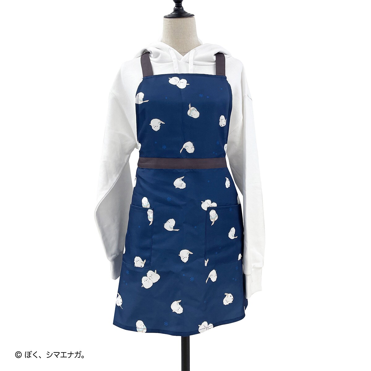 ぼく、シマエナガ。エプロン(ネイビー)
