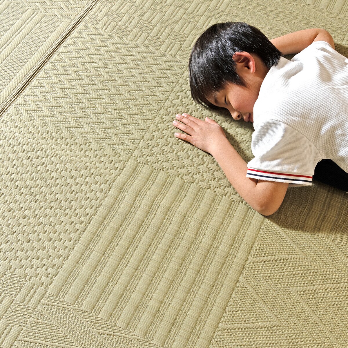 両面使える い草ラグ 市松紋 江戸間・本間・団地間　　メーカー直送・
