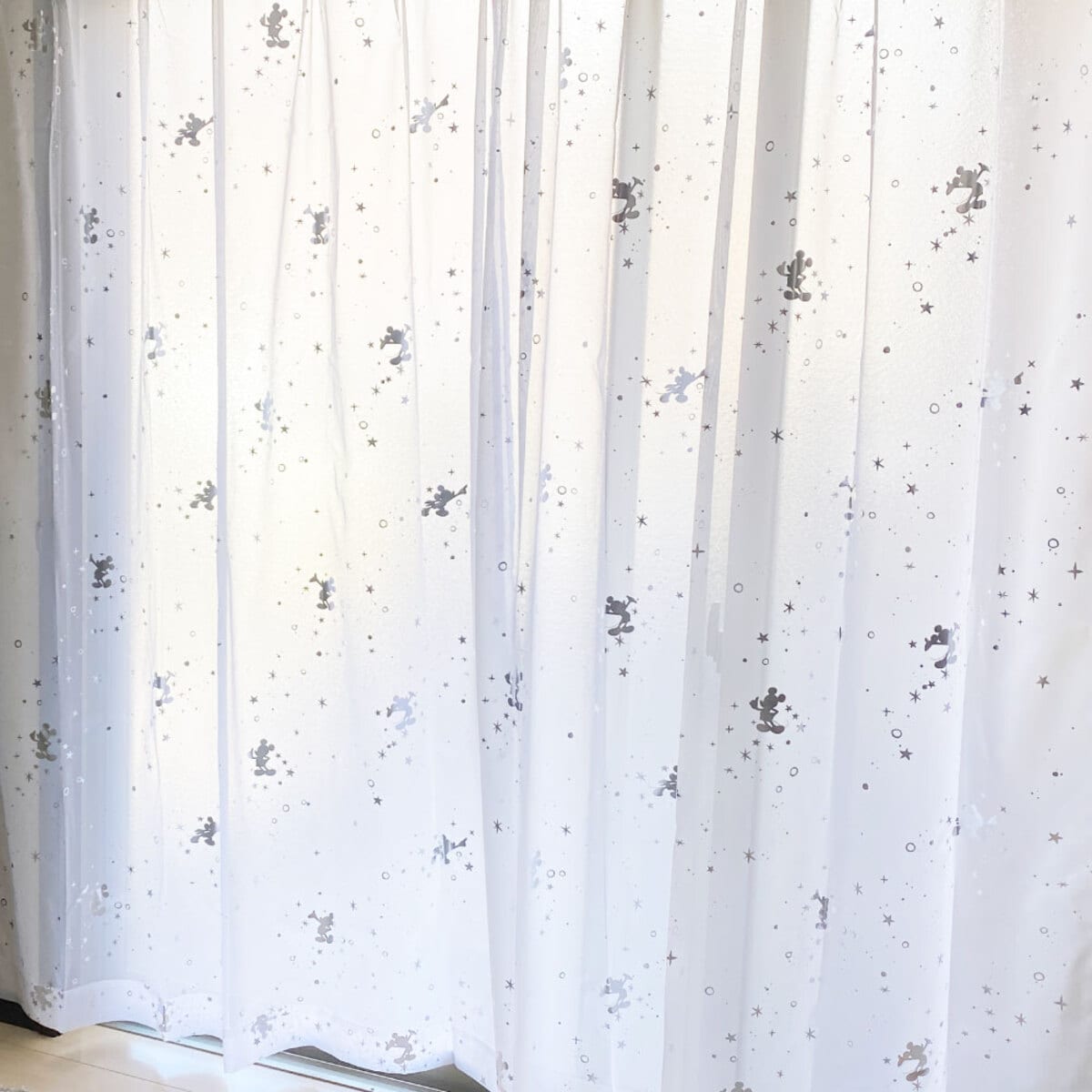 ミッキーハクカーテン4枚セット　　メーカー直送・