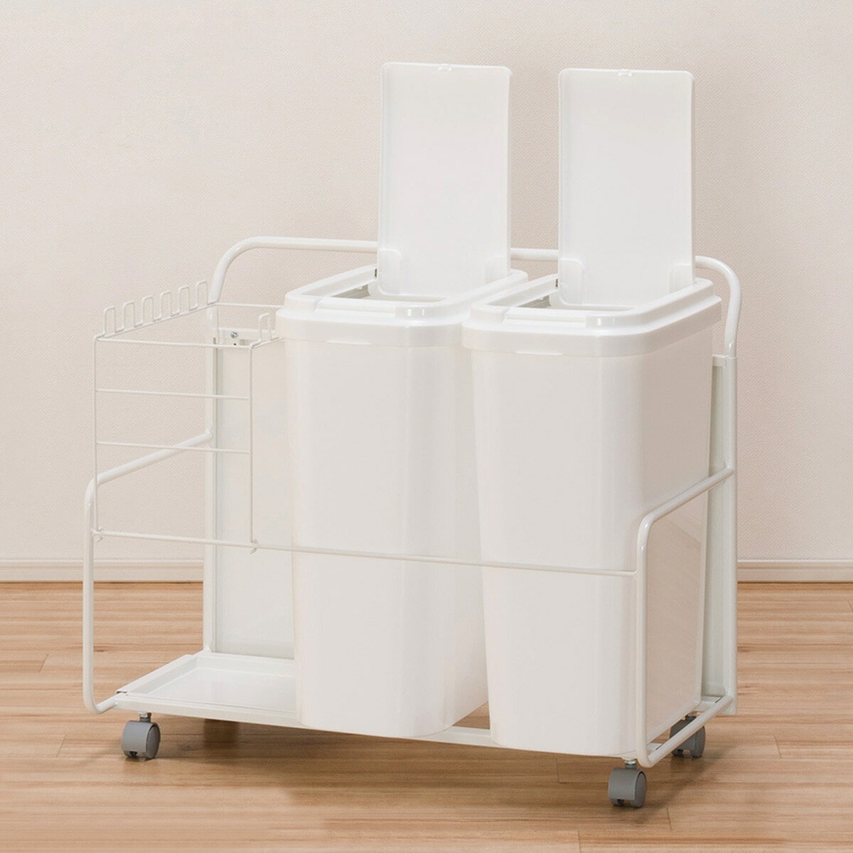 [幅74cm] RGダストワゴン(35Lツイン&フックステー)   【1年保証】