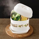 二品作れるレンジせいろ蒸し器【玄関先迄納品】