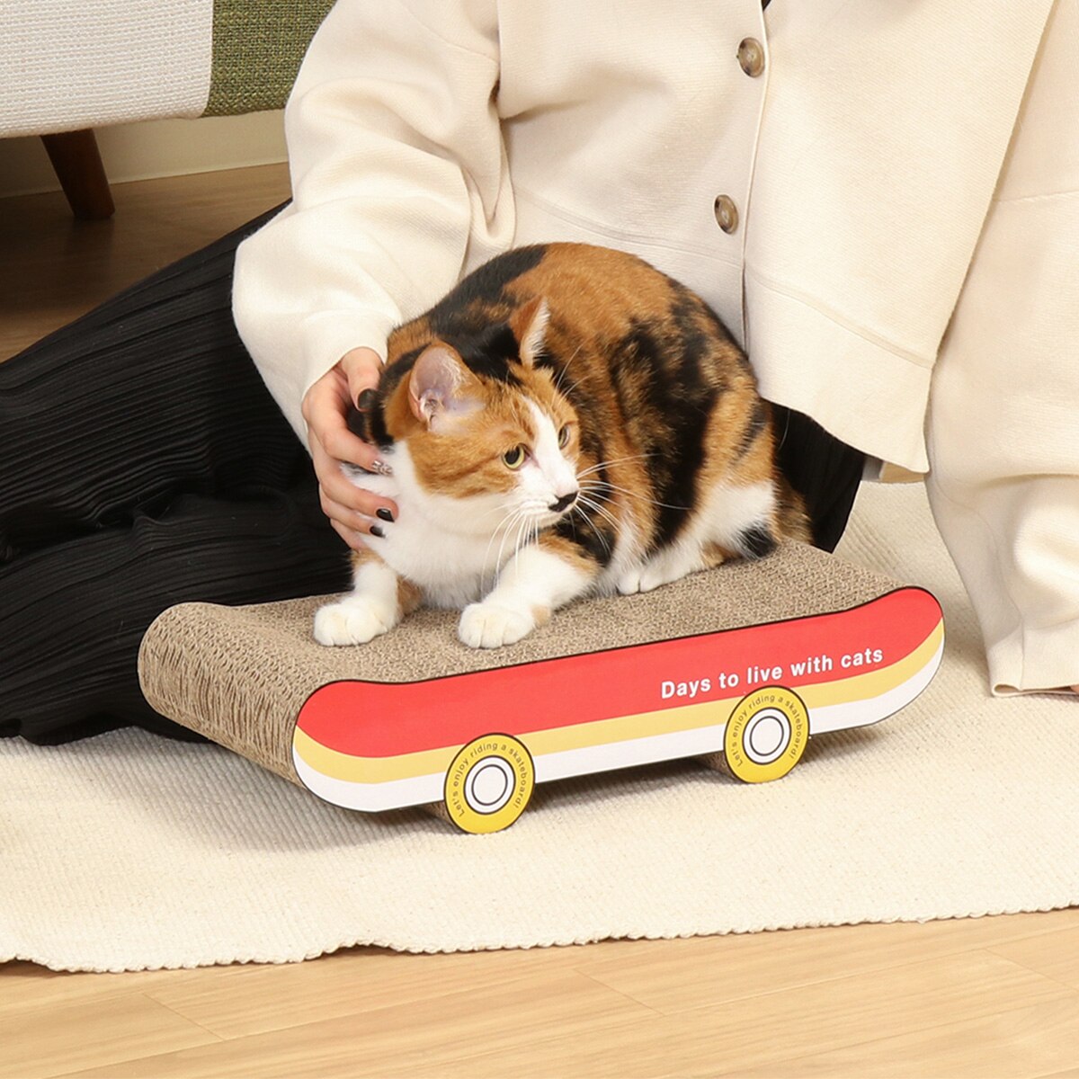 猫の爪とぎ スケボー　ニトリ 【玄関先迄納品】