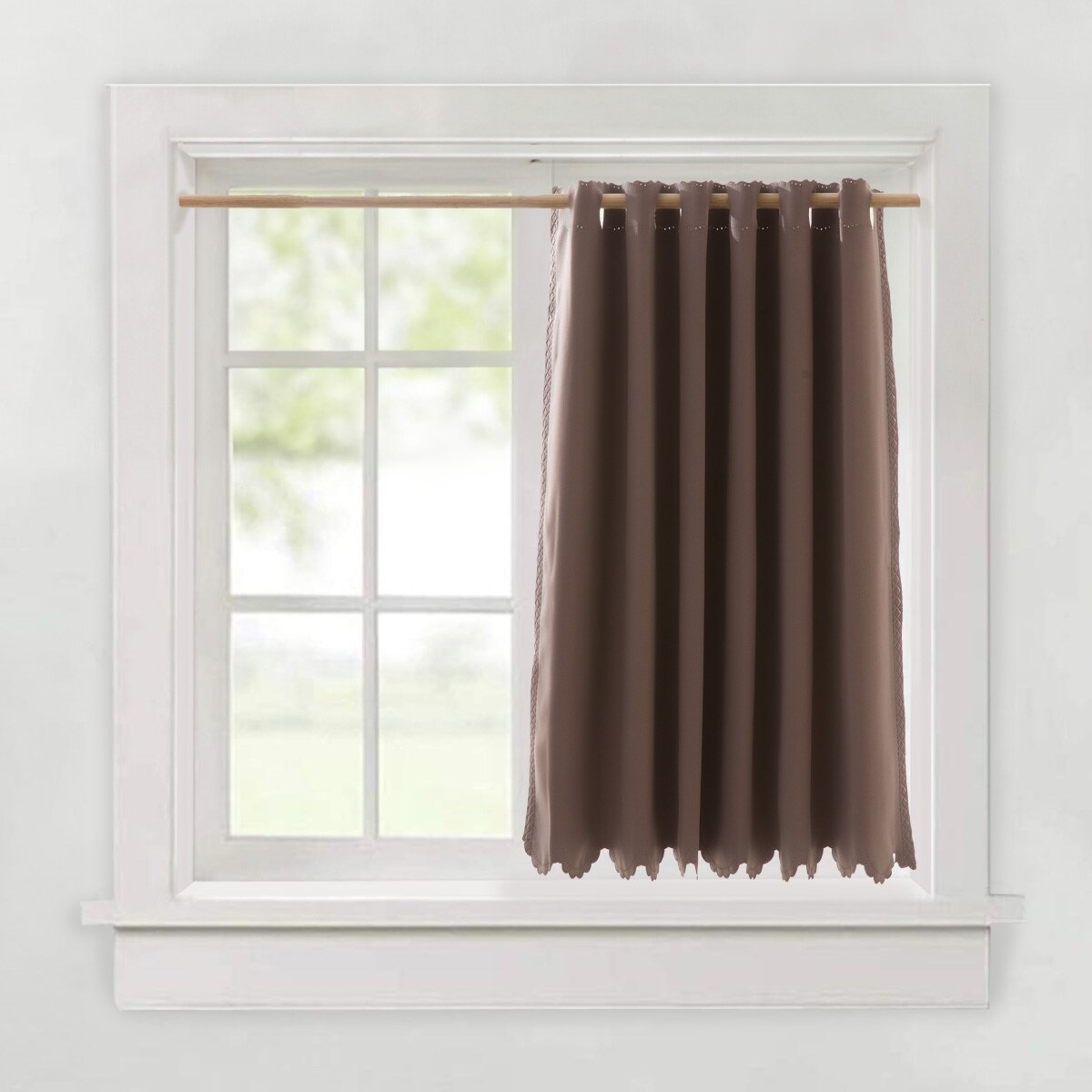 【遮光1級・防炎】日除け・間仕切りマルチに使えるカーテン（バリエ BR）【メーカー直送・】