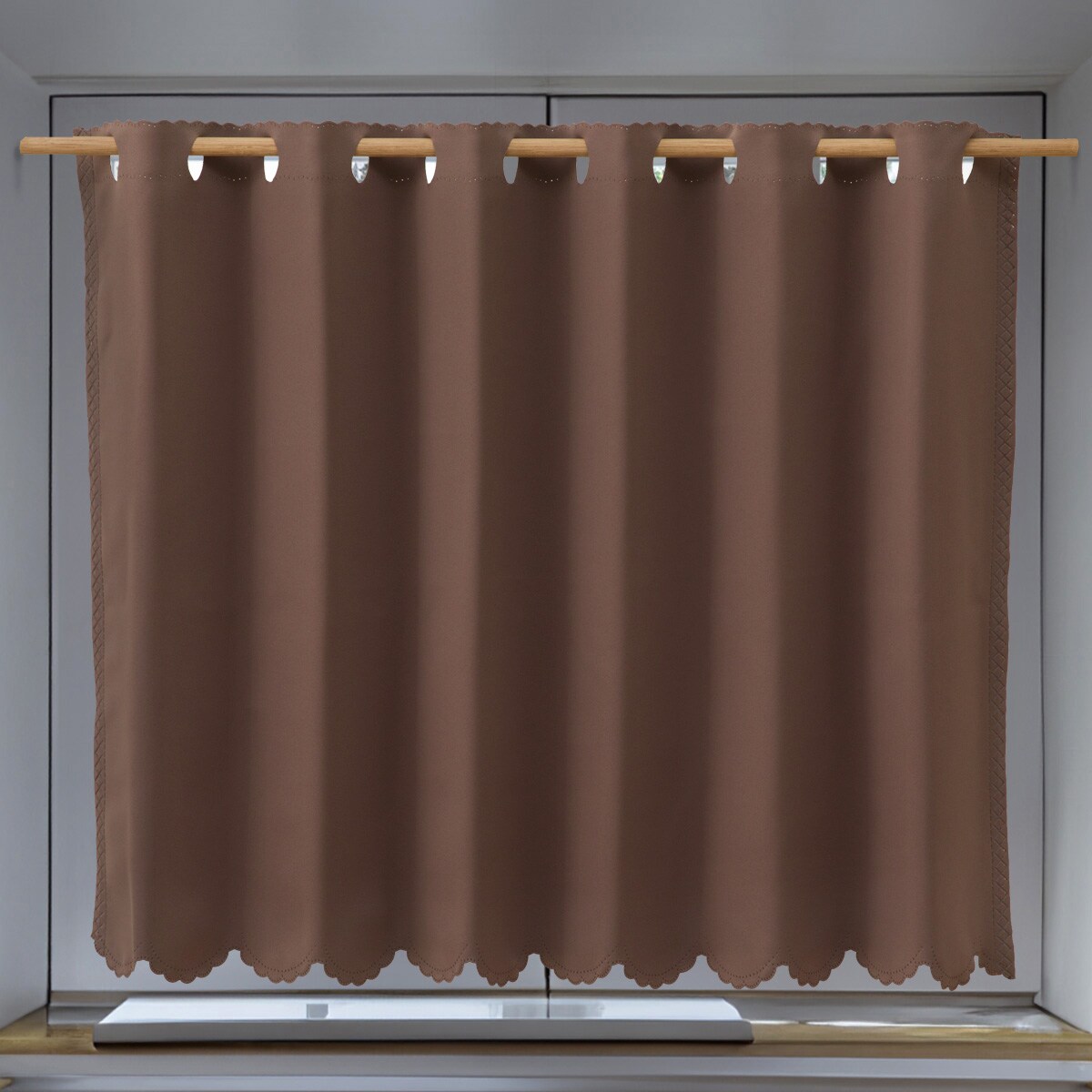 【遮光1級・防炎】日除け・間仕切りマルチに使えるカーテン（バリエ BR）【メーカー直送・】